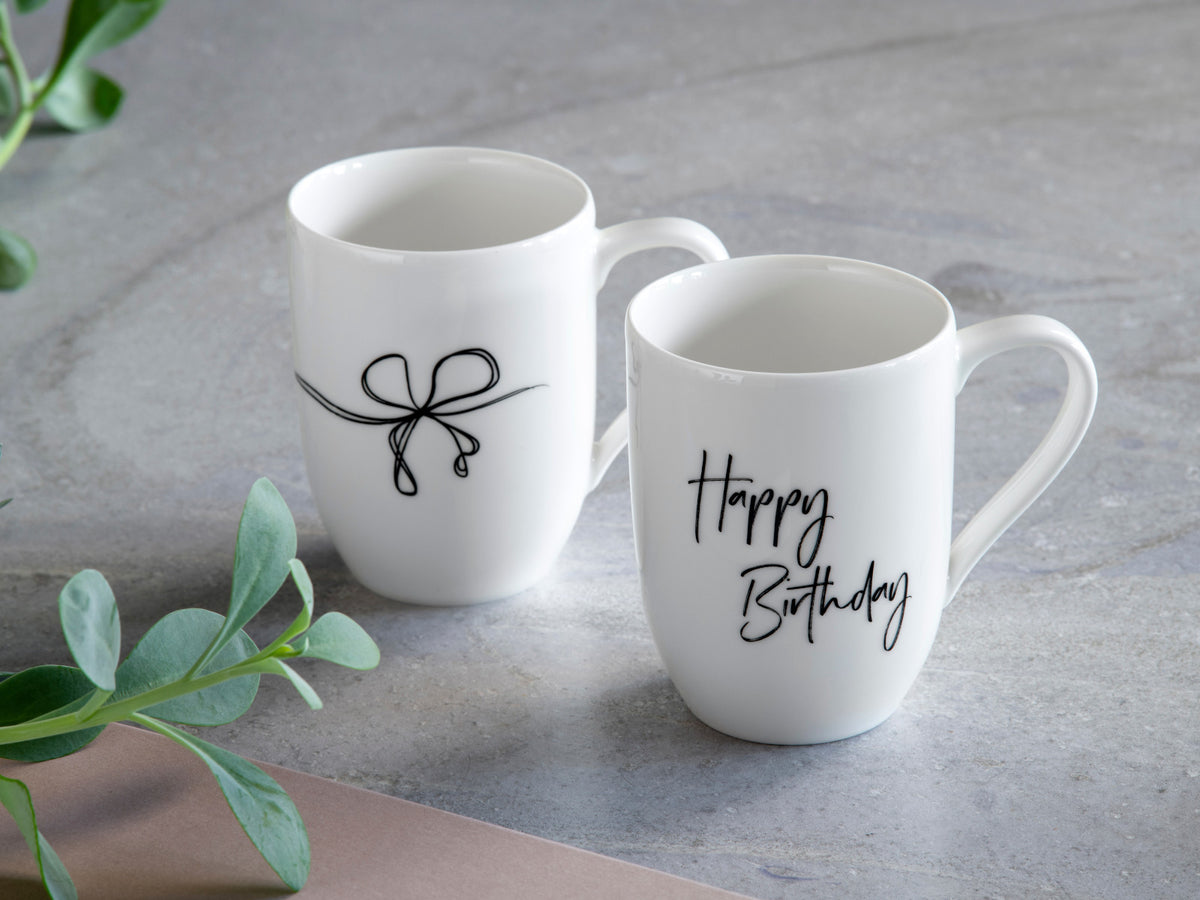 Villeroy & Boch Statement Henkelbecher Happy Birthday 0,29l Set 2tlg Lifestyle 1