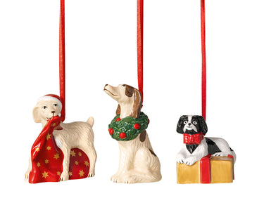 Villeroy & Boch Nostalgic Ornaments Ornamente Hunde 3tlg Freisteller