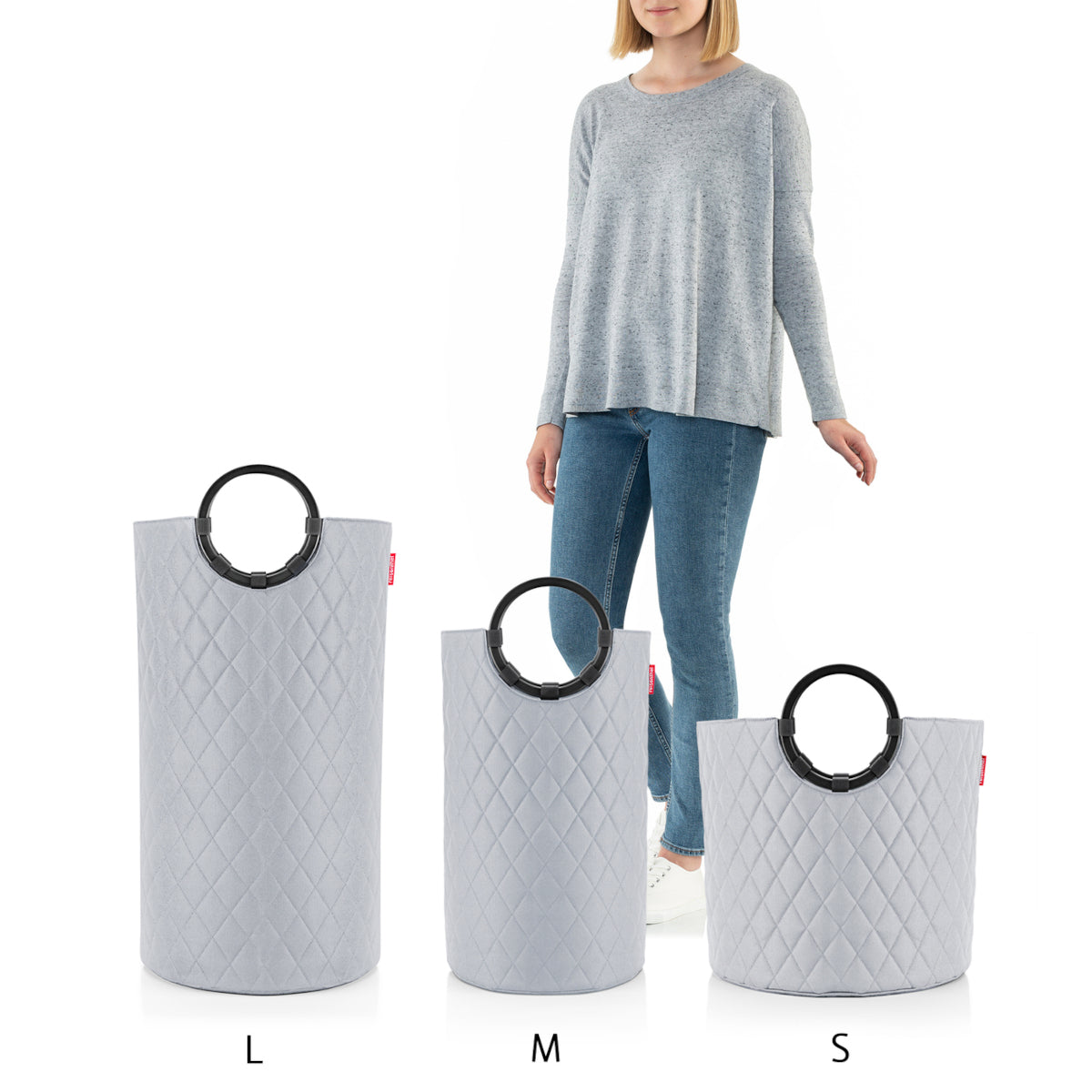 reisenthel loophome L frame rhombus light grey Lifestyle 4