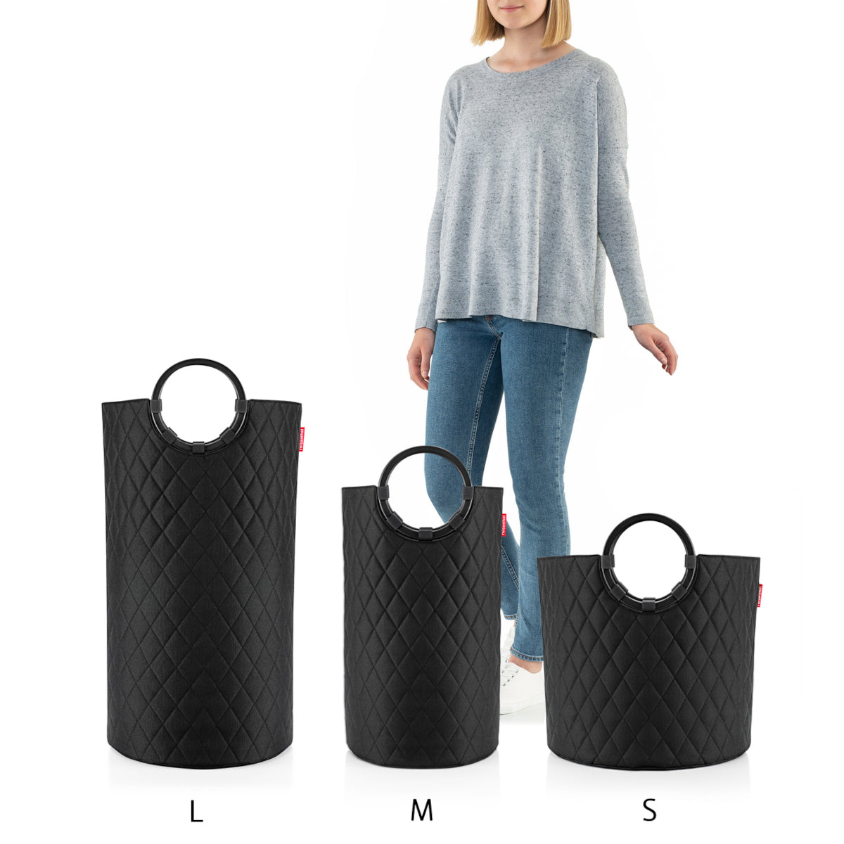 reisenthel loophome L frame rhombus black Lifestyle 3