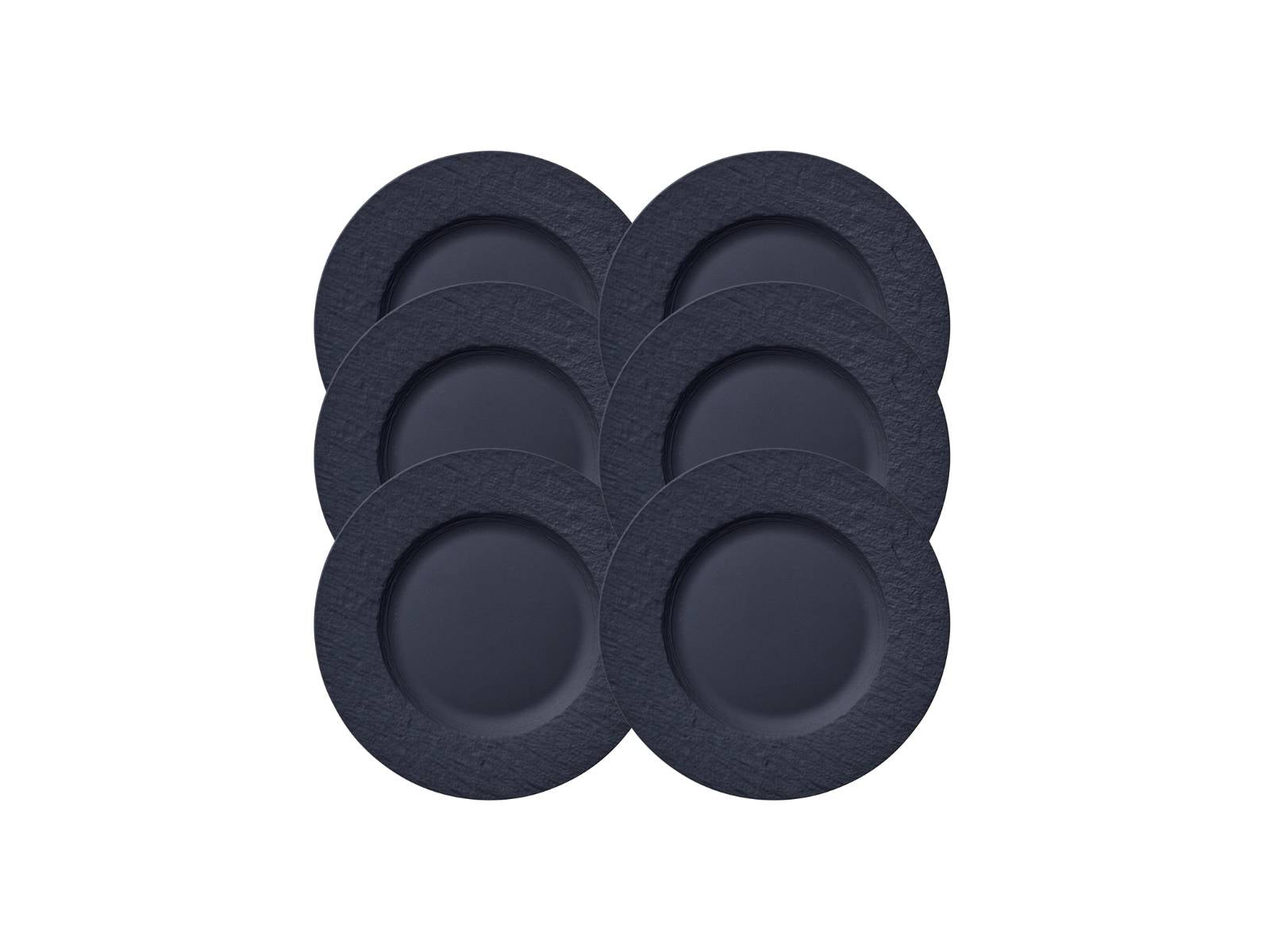 Villeroy & Boch Manufacture Rock Frühstücksteller 22 cm Set6