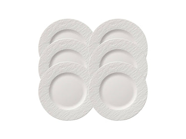Villeroy & Boch Manufacture Rock blanc Frühstücksteller 22 cm Set6
