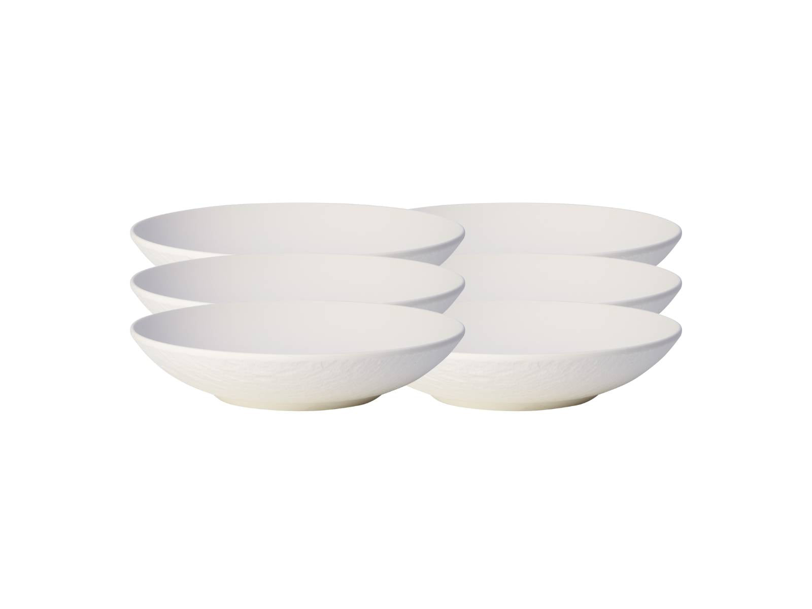 Villeroy & Boch Manufacture Rock blanc Schale flach 24 cm Set6