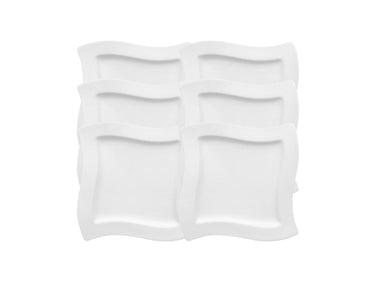 Villeroy & Boch New Wave Frühstücksteller quadratisch 24 cm Set6