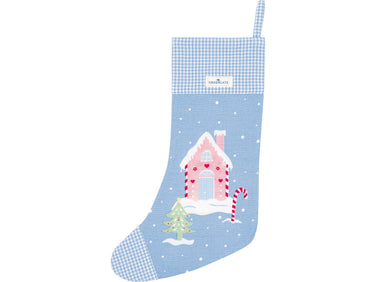 Greengate Laura homes Weihnachtsstrumpf dusty blue 60cm Freisteller 1