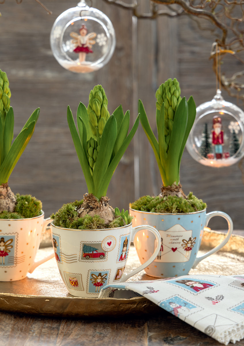 Greengate Xmas letter Stoffserviette mit Spitze white 40x40cm Lifestyle 1
