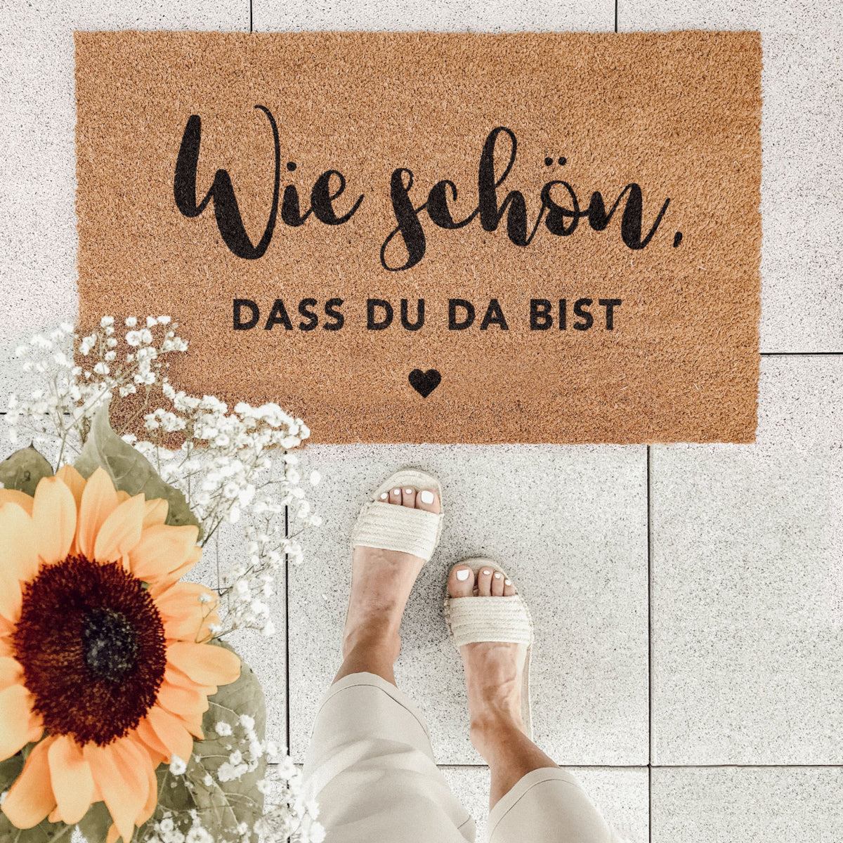 Eulenschnitt Kokos Fußmatte Wie schön 75cm Lifestyle 5