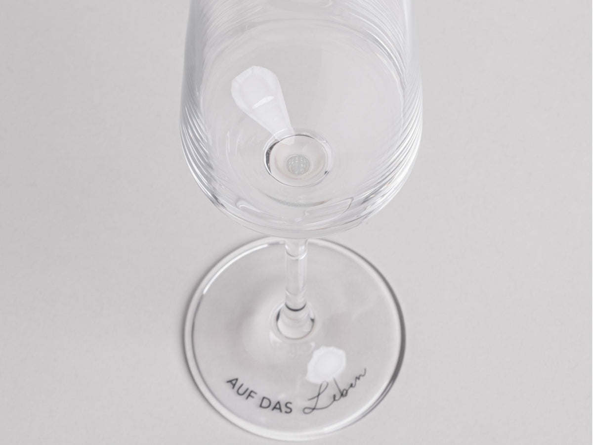 Eulenschnitt Sektglas Auf das Leben klar 2,1l Lifestyle 1