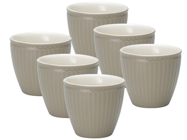 Greengate Alice Latte Cup warm grey 0,3 l Set6 Freisteller