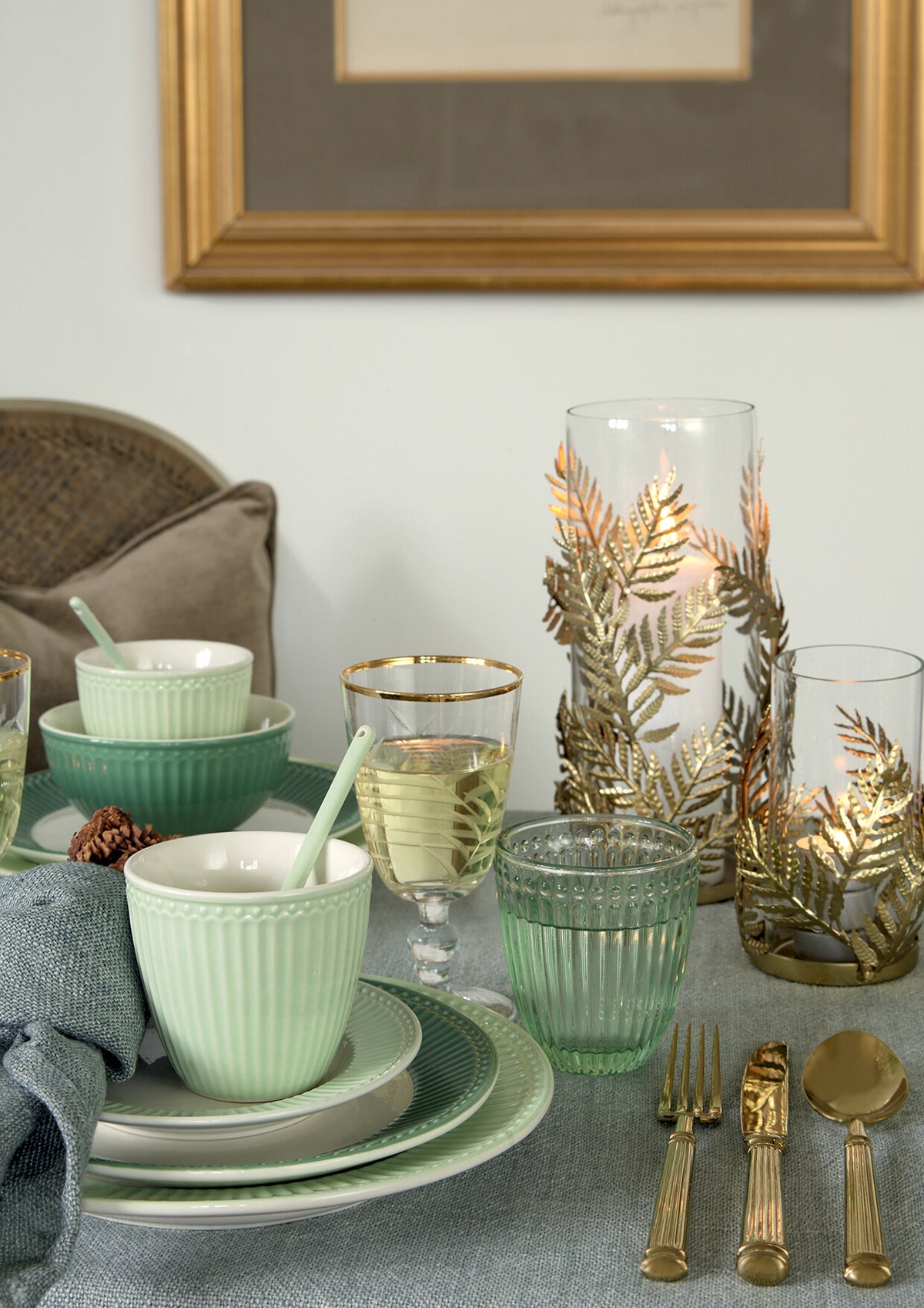Greengate Alice Zuckerdose pale green 10 cm