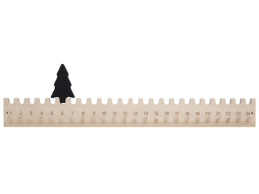 Eulenschnitt Adventskalender aus Buche Tanne 55cm Freisteller 1