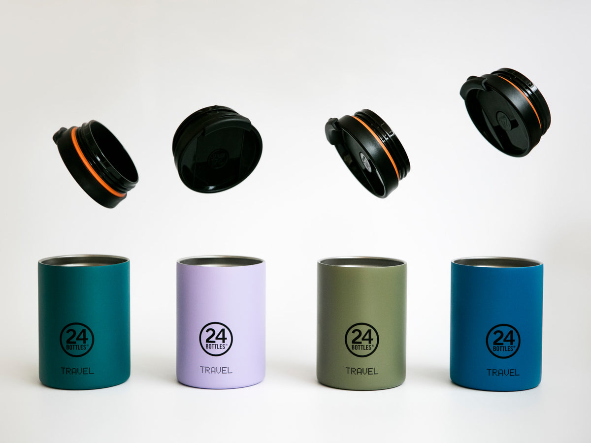 24Bottles Travel Tumbler Rose Gold 350ml Lifestyle 1