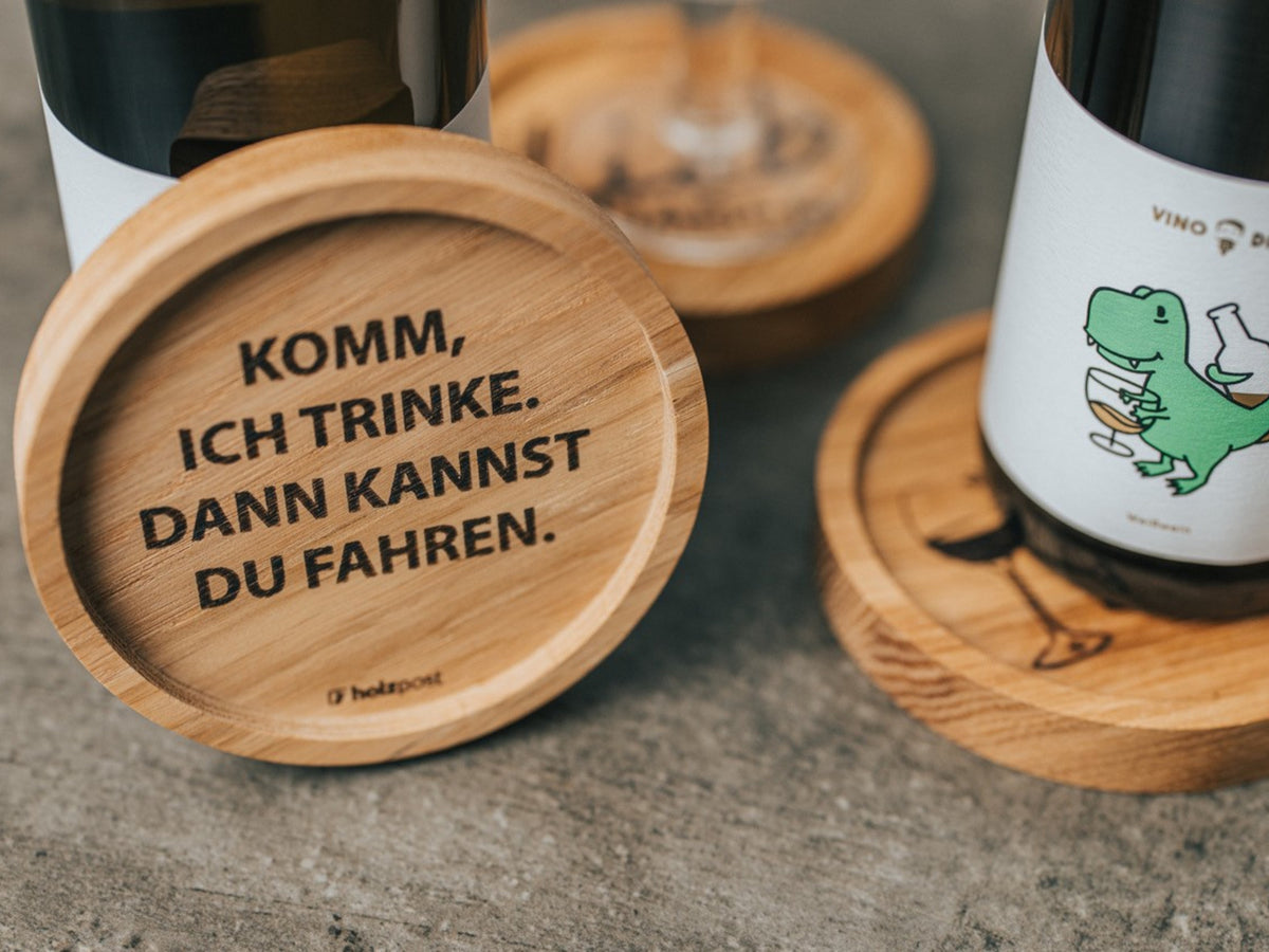 holzpost Untersetzer Wasser reichen Eiche 11,2cm Lifestyle 1