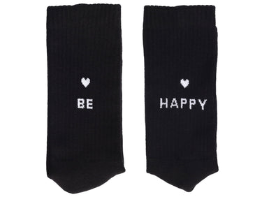 Eulenschnitt Socken be happy schwarz M Gr.39-42 Freisteller 1