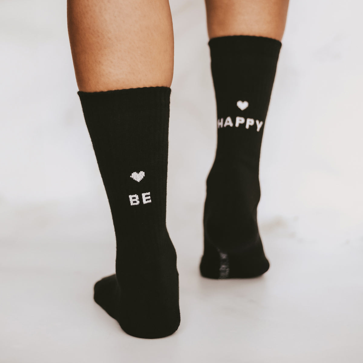 Eulenschnitt Socken be happy schwarz S Gr.35-38 Lifestyle 2