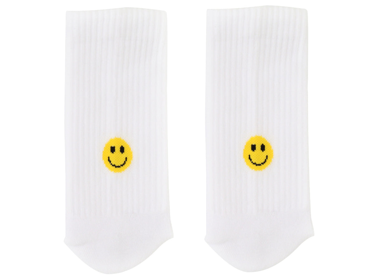 Eulenschnitt Socken Smiley gelb S Gr.35-38 Freisteller 1
