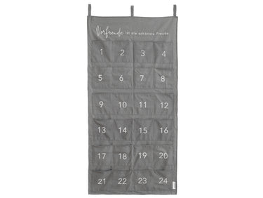 Eulenschnitt Adventskalender Vorfreude grau 120x60cm Freisteller 1