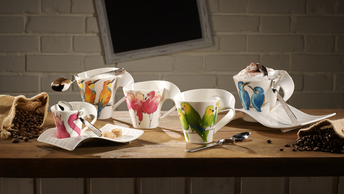 Villeroy & Boch New Wave Caffe Becher mit Henkel Rosa Flamingo Lifestyle