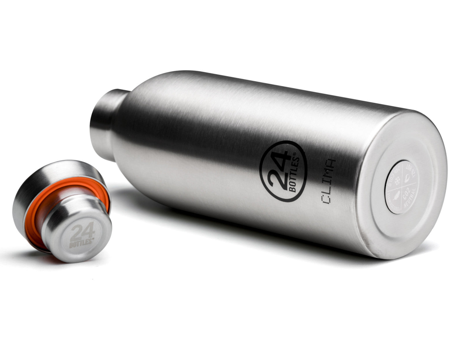24Bottles Clima Bottle Brushed Steel 500ml Freisteller 3