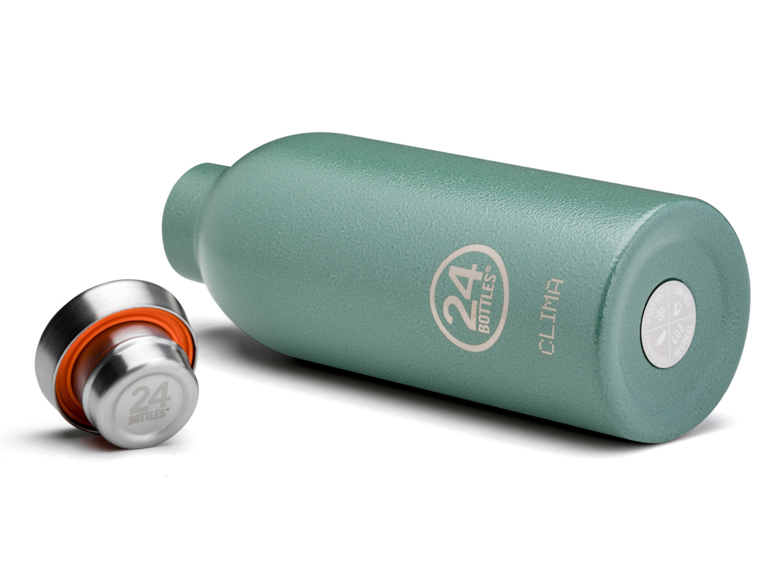 24Bottles Clima Bottle Rustic Moss Green 500ml Freisteller 3