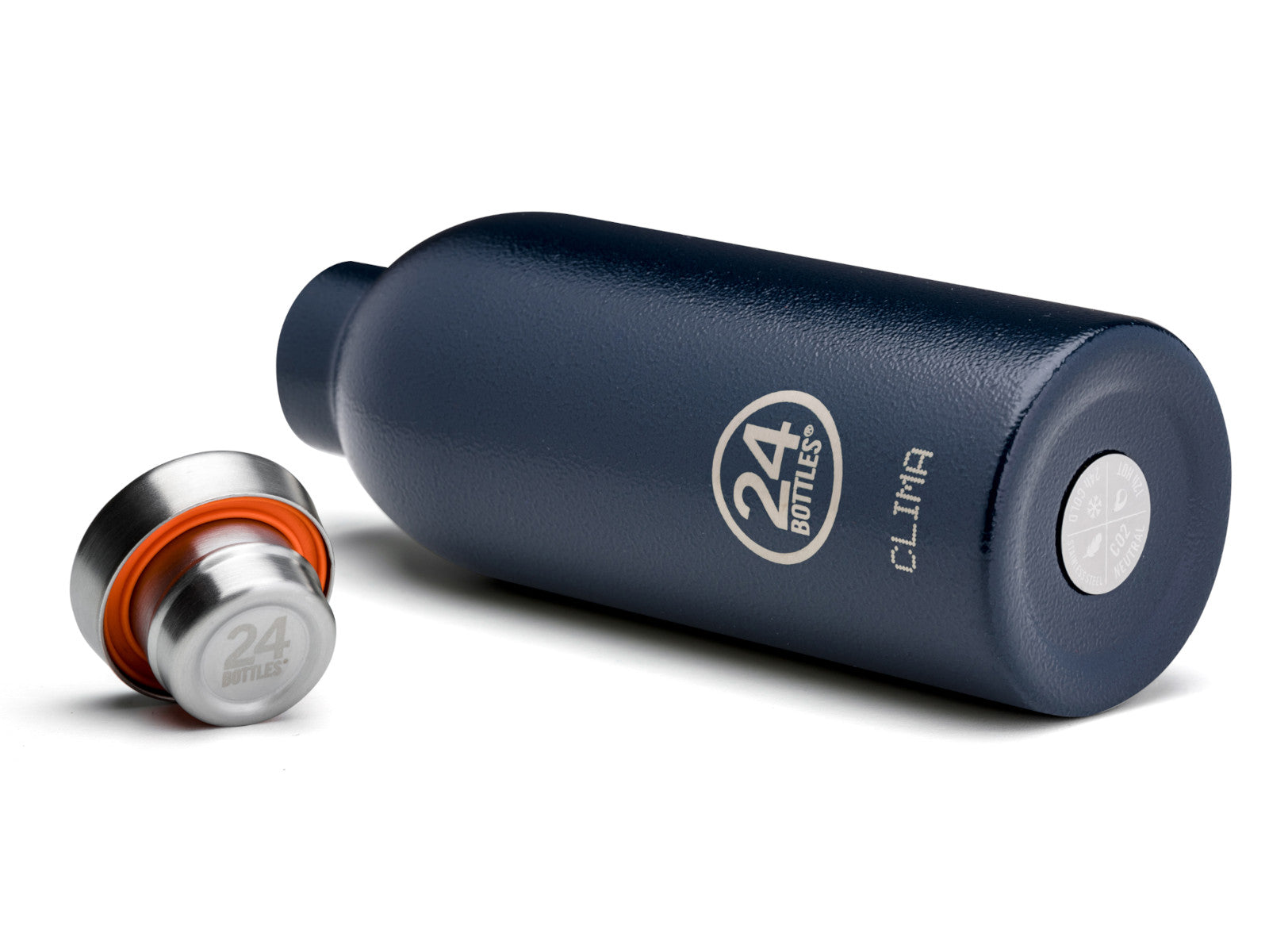 24Bottles Clima Bottle Rustic Deep Blue 500ml Freisteller 3