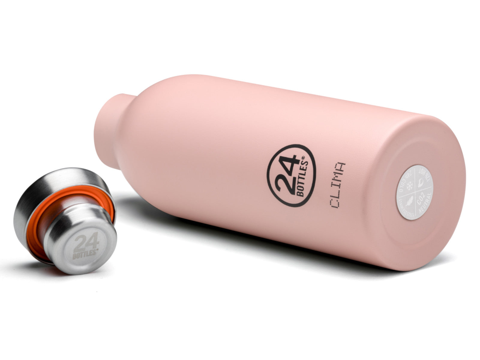 24Bottles Clima Bottle Stone Dusty Pink 500ml Freisteller 3