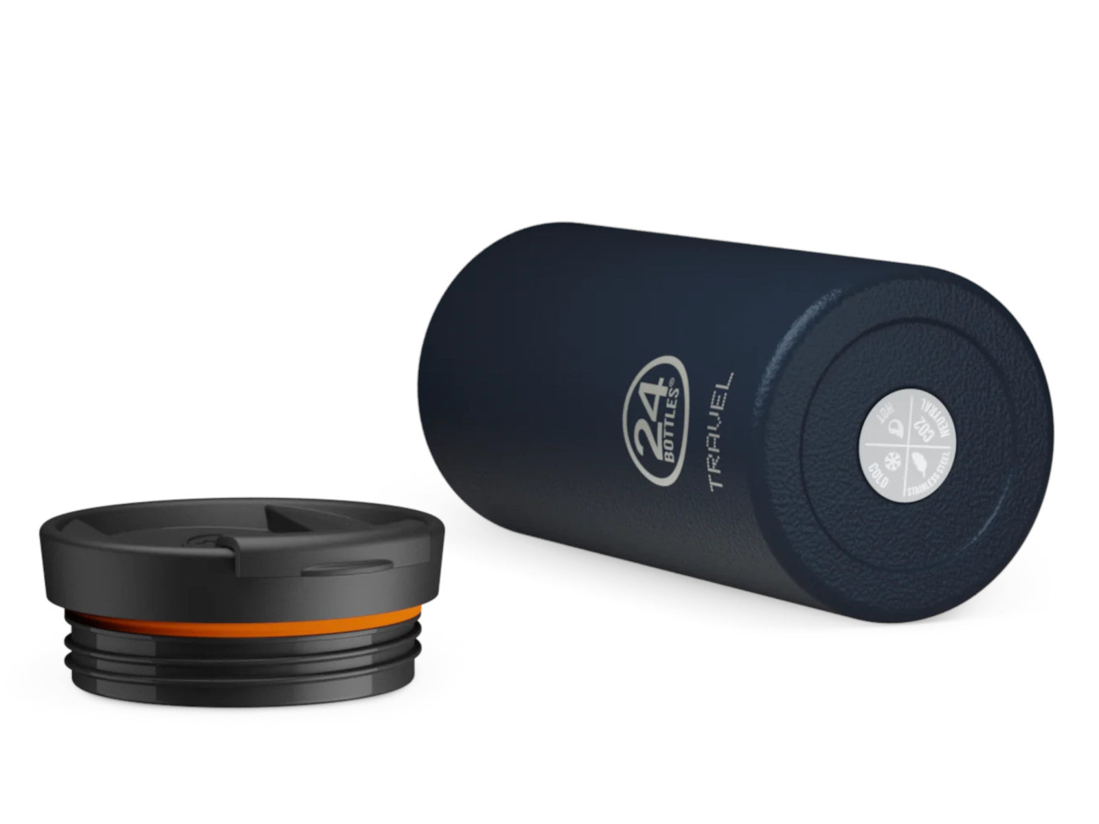 24Bottles Travel Tumbler Deep Blue 600ml Freisteller 2