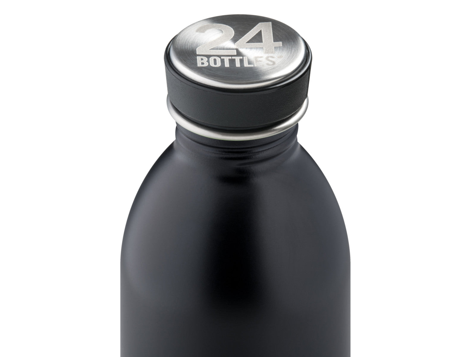 24Bottles Urban Bottle Stone Tuxedo Black 500ml Freisteller 