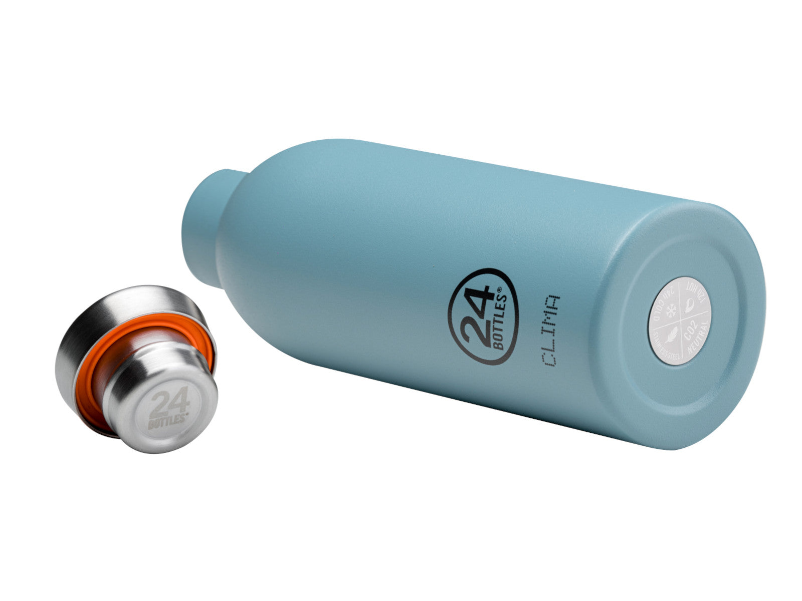 24Bottles Clima Bottle Powder Blue 500ml Freisteller 3