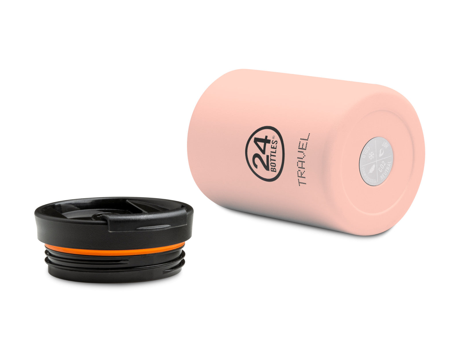 24Bottles Travel Tumbler Stone Dusty Pink 350ml Freisteller 2