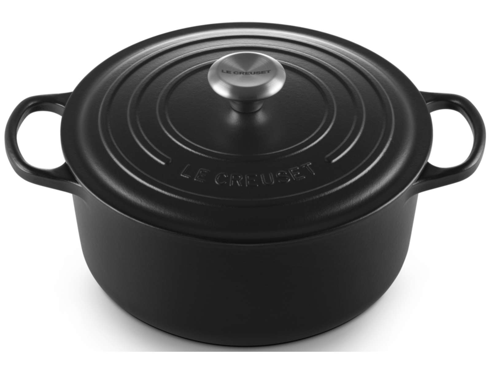 Le Creuset Bräter Signature rund schwarz 26cm Freisteller 3