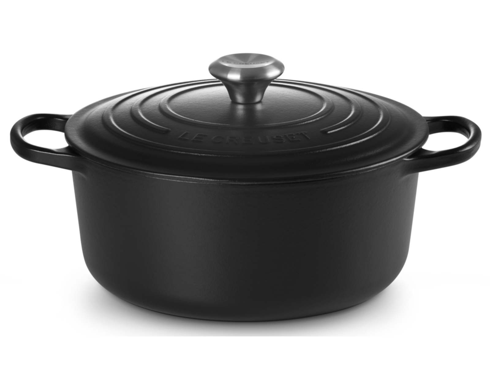 Le Creuset Bräter Signature rund schwarz 26cm Freisteller 1