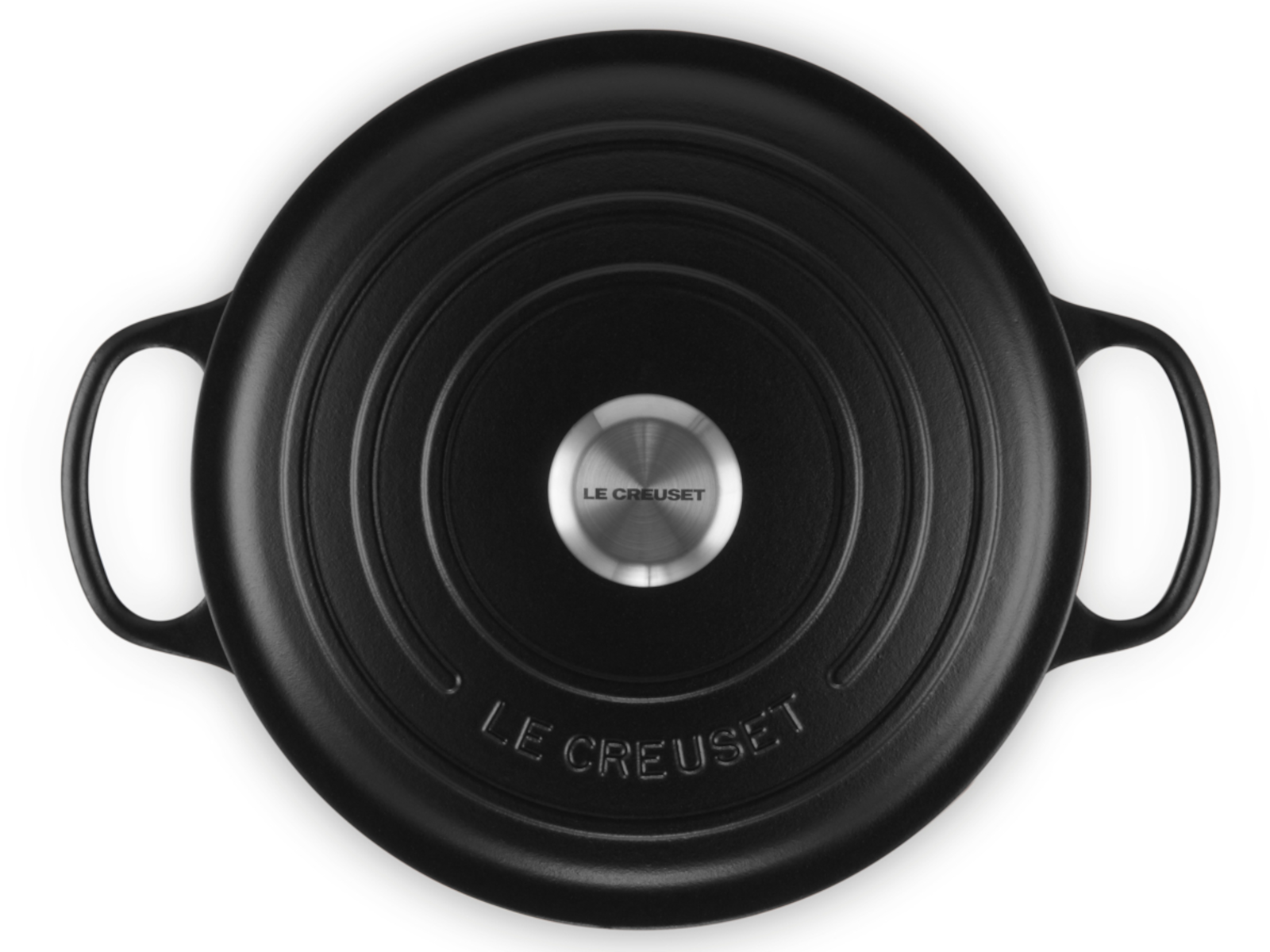 Le Creuset Bräter Signature rund schwarz 26cm Freisteller 4
