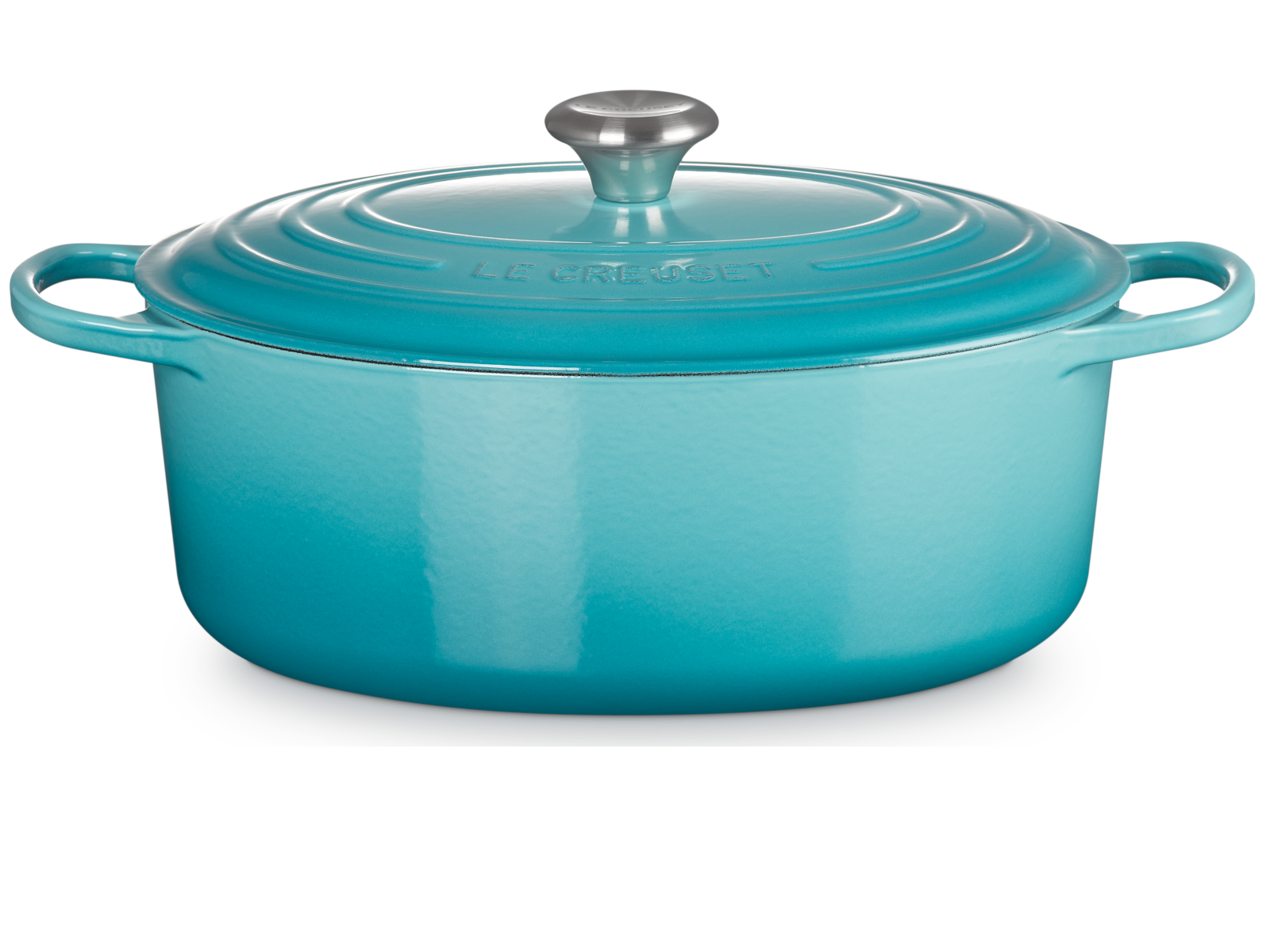 Le Creuset Bräter Signatur oval karibik 25,7cm Freisteller 1