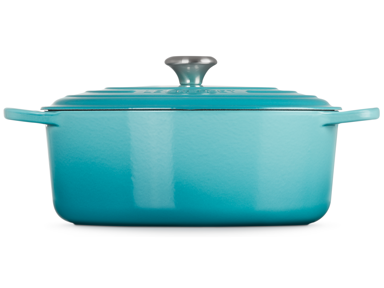 Le Creuset Bräter Signatur oval karibik 25,7cm Freisteller 3
