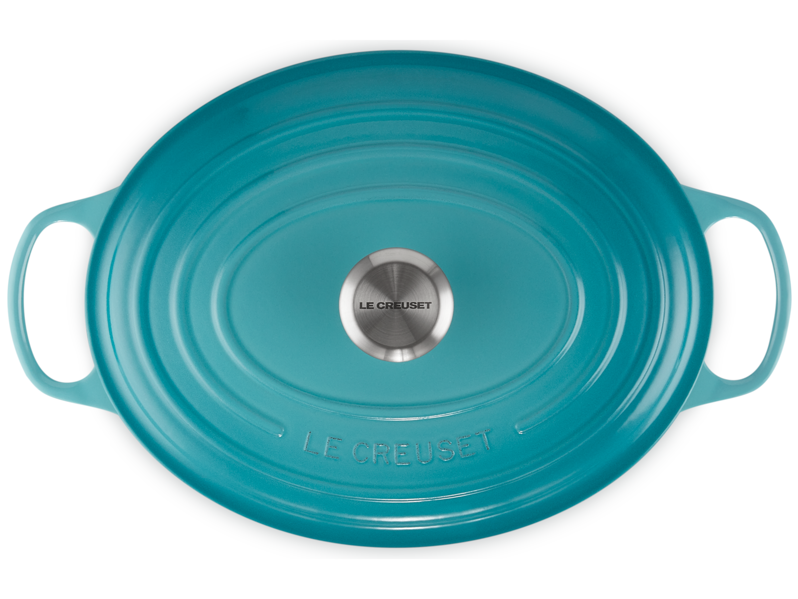 Le Creuset Bräter Signatur oval karibik 25,7cm Freisteller 3