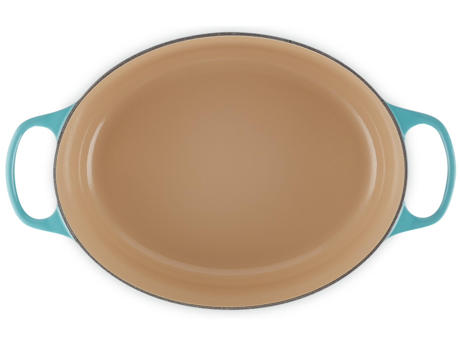 Le Creuset Bräter Signatur oval karibik 25,7cm Freisteller 4