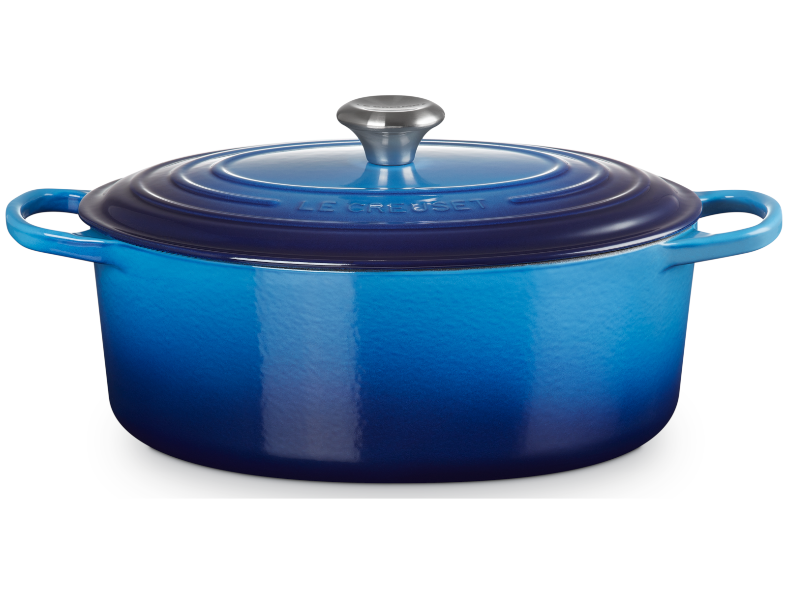 Le Creuset Bräter Signatur oval azure 25,7cm Freisteller 1