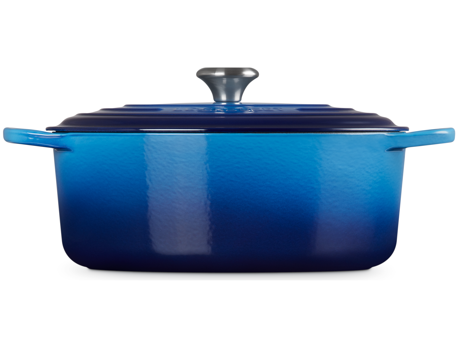 Le Creuset Bräter Signatur oval azure 25,7cm Freisteller 3