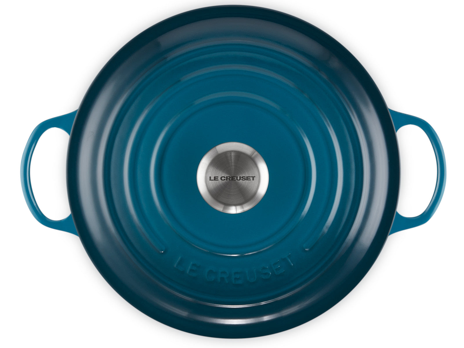 Le Creuset Bräter La Marmite Signature rund deep teal 27,5cm Freisteller 4