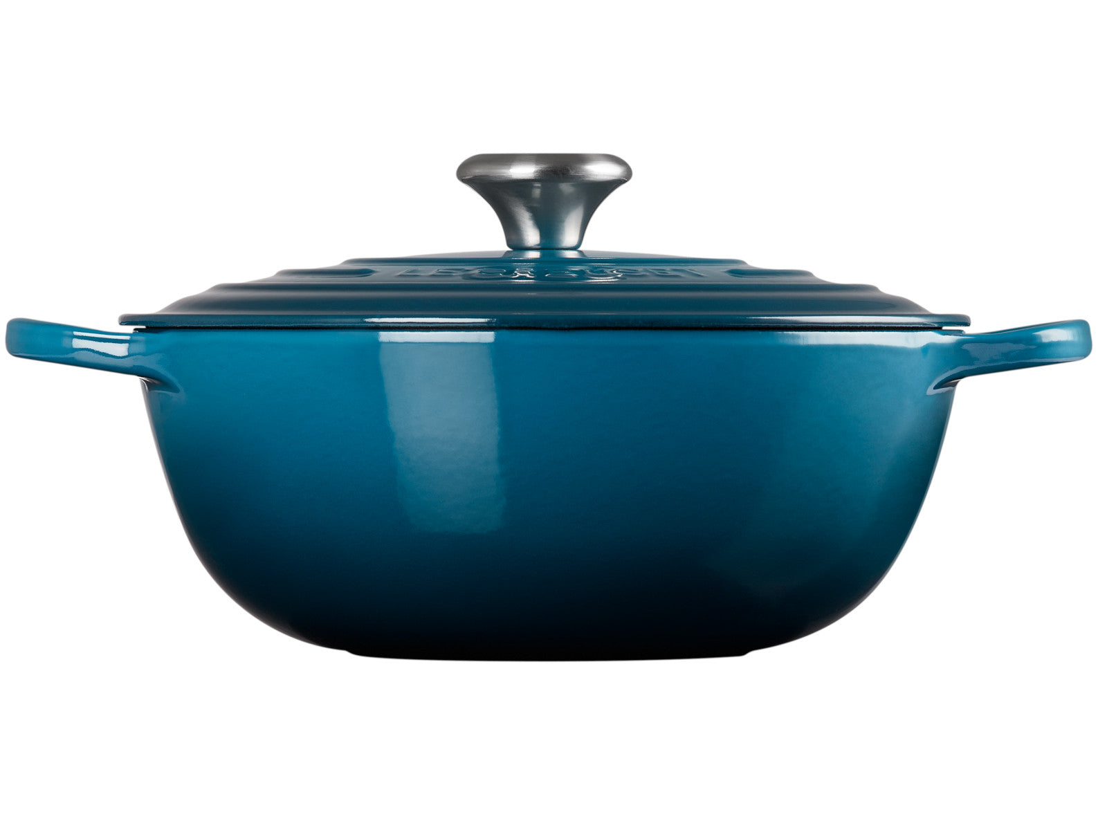 Le Creuset Bräter La Marmite Signature rund deep teal 27,5cm Freisteller 5