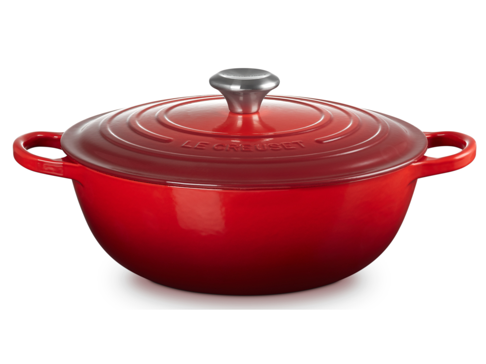 Le Creuset Bräter La Marmite Signature rund kirschrot 28cm Freisteller 1