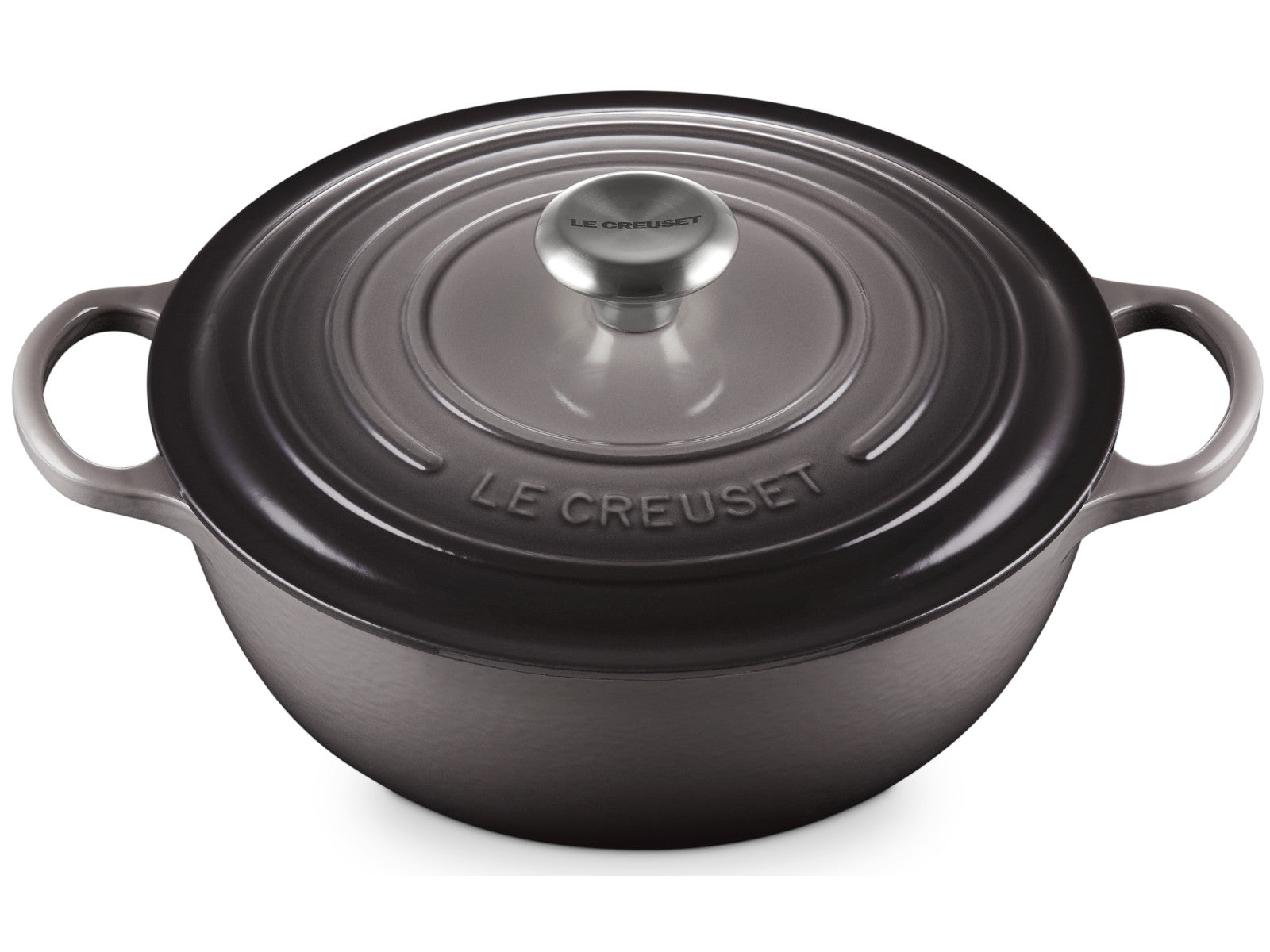 Le Creuset Bräter La Marmite Signature rund flint 27,5cm Freisteller 3