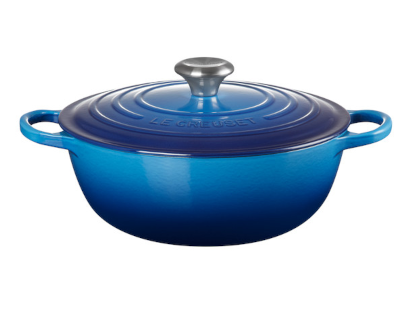 Le Creuset Bräter La Marmite Signature rund azure 28cm Freisteller