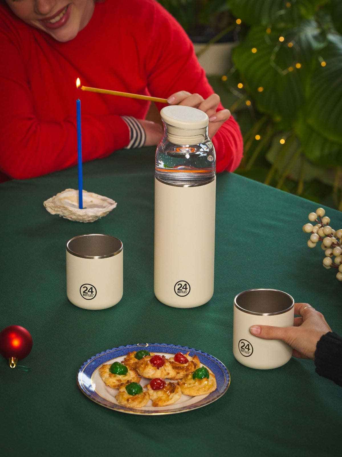 24Bottles Casa Carafe Cotton 1000ml - Produktbild 2