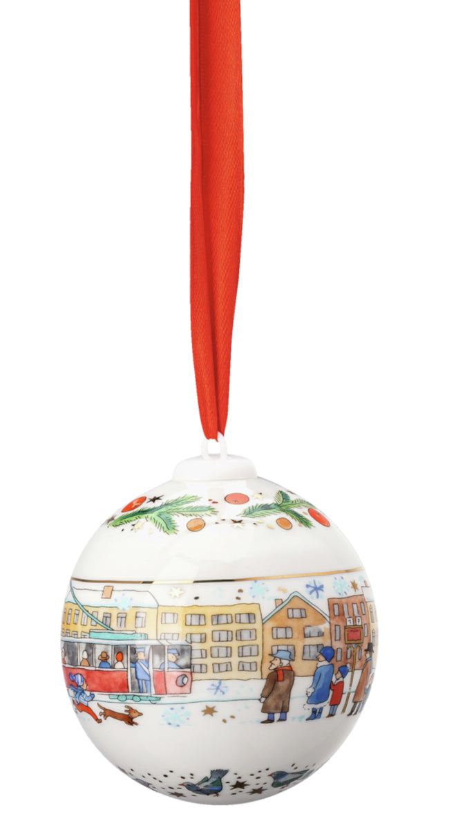 Hutschenreuther Porzellankugel Weihnachtskugel 2023 Freisteller