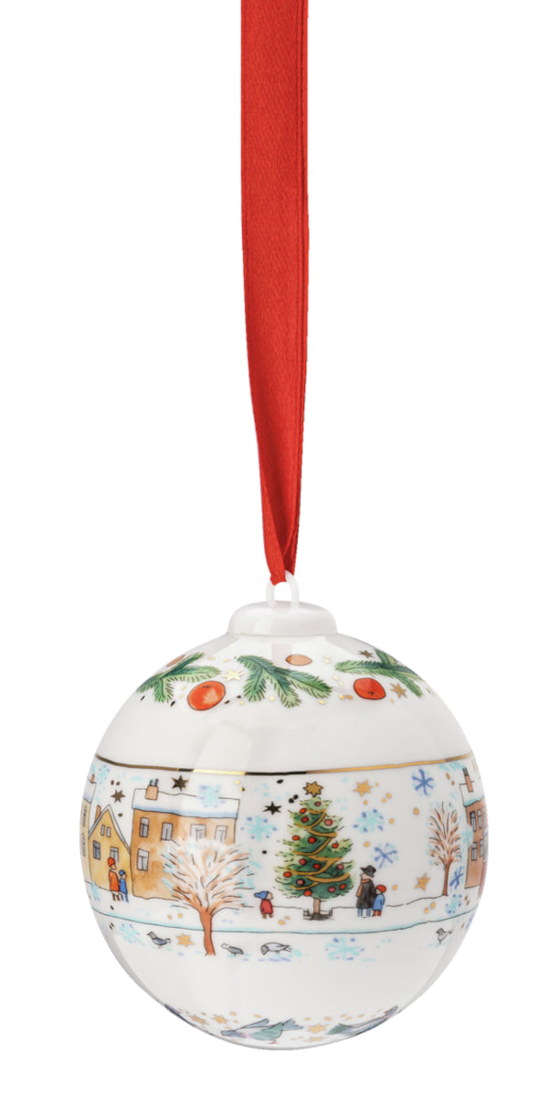 Hutschenreuther Porzellankugel Weihnachtskugel 2023 Freisteller