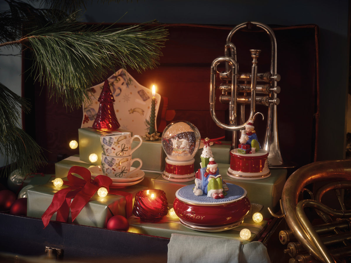 Hutschenreuther Christmas Love Glas rot Baum/Teelichthalter – Tischideen & Ambiente