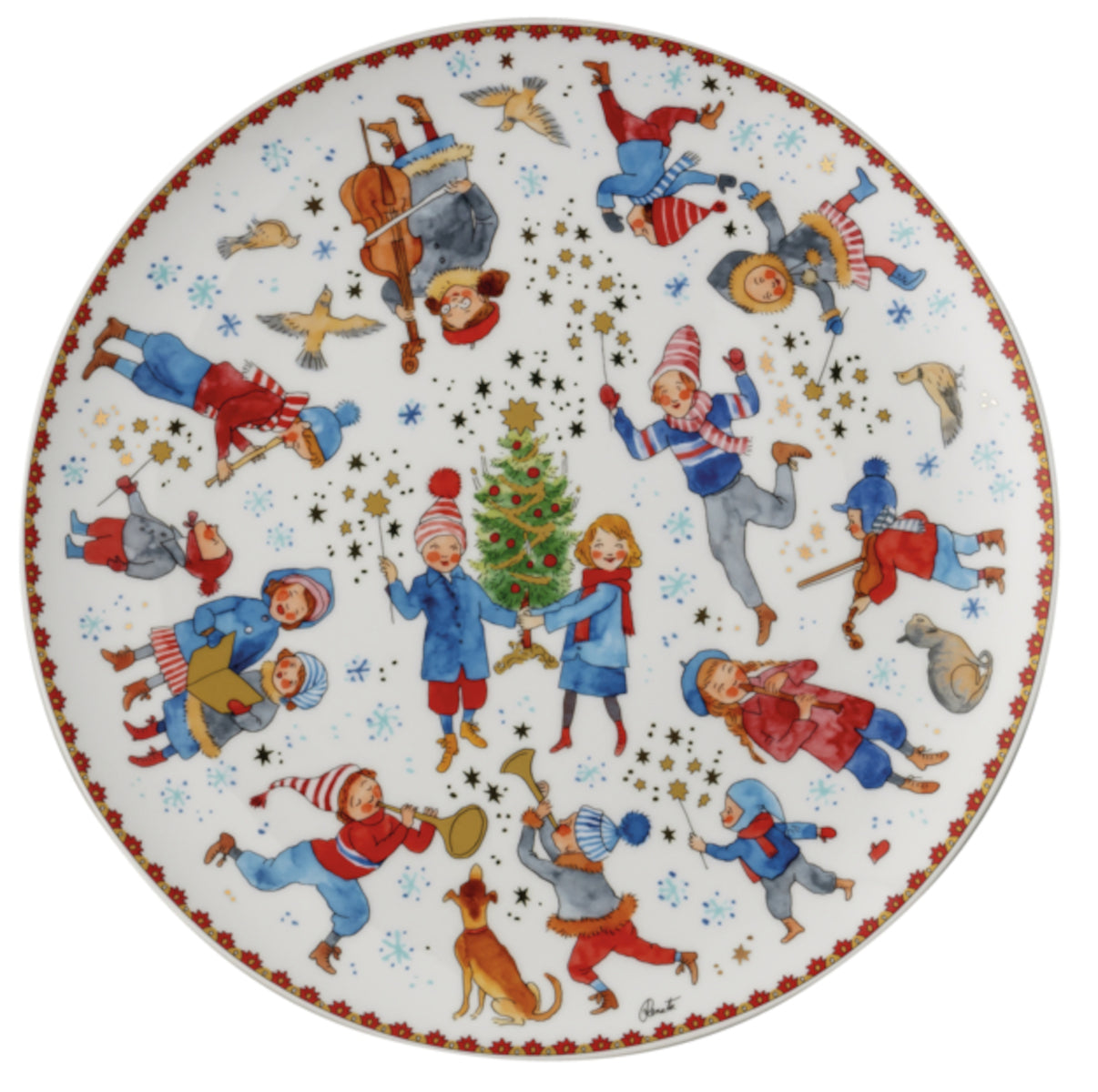 Hutschenreuther Sammelkollektion 2023 Weihnachtsklänge Plätzchenteller 28cm Freisteller