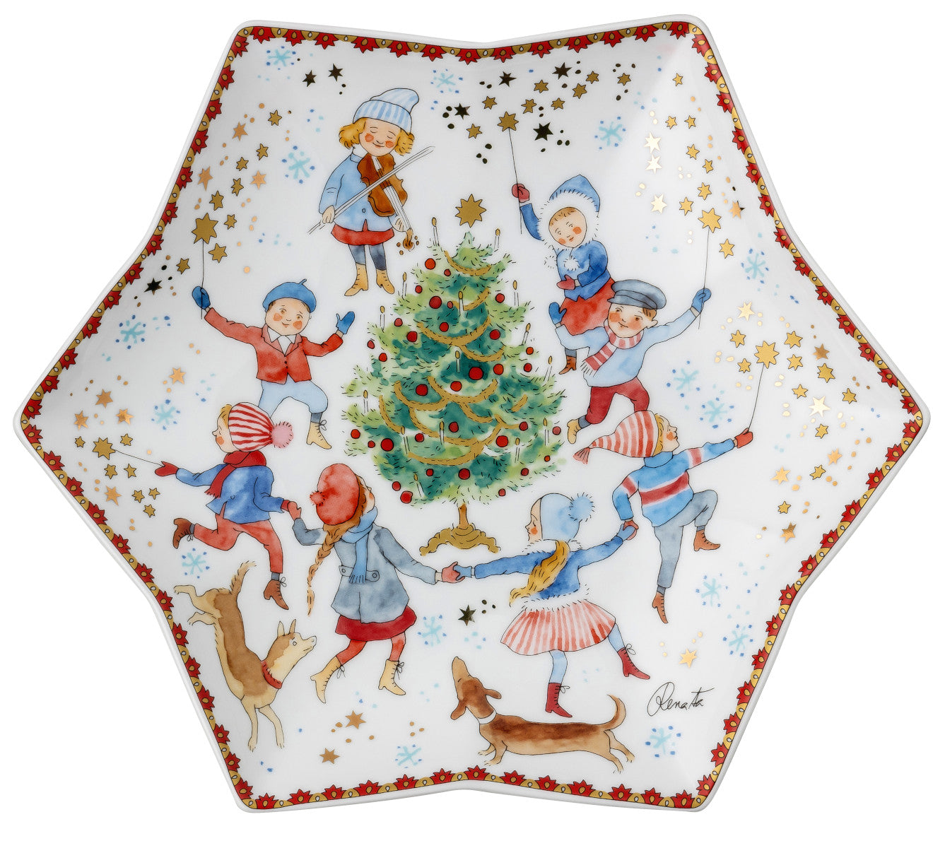 Hutschenreuther Sammelkollektion 2023 Weihnachtsklänge Sternschale 24cm Freisteller